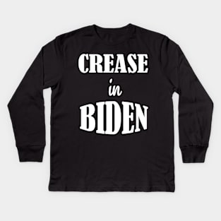 Crease in bidens Kids Long Sleeve T-Shirt